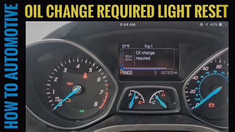 How To Reset Oil Change Light On 2015 Ford Escape Oil Change Light