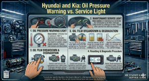 Hyundai and Kia Oil Warning vs Service Light