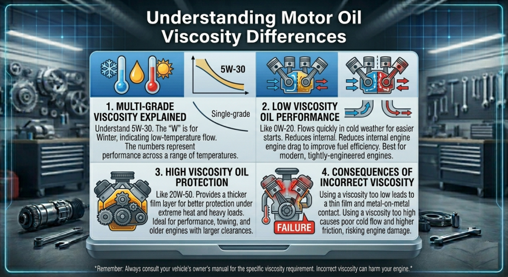 Understanding Motor Oil Viscosity Differences
